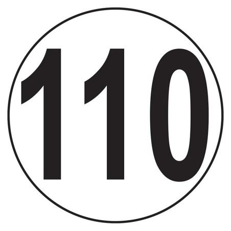 PLACA V-4 LÍMITE DE VELOCIDAD 110KMH