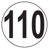 PLACA V-4 LÍMITE DE VELOCIDAD 110KMH