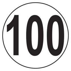 PLACA V-4 LÍMITE DE VELOCIDAD 100KMH