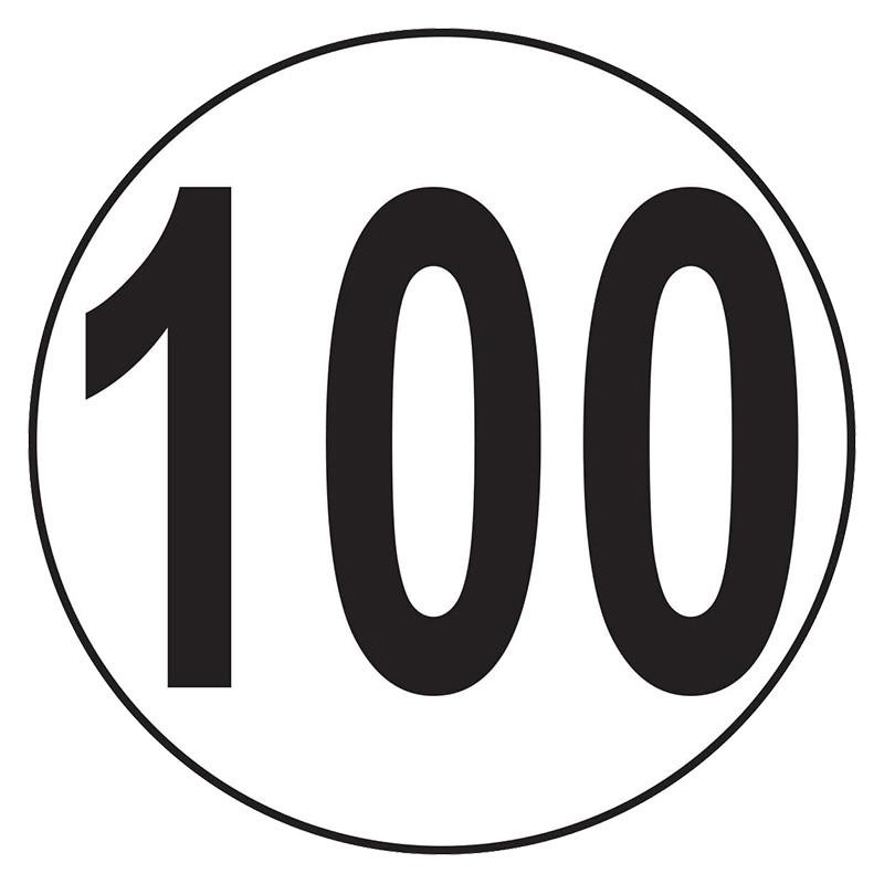 PLACA V-4 LÍMITE DE VELOCIDAD 100KMH