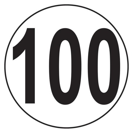 PLACA V-4 LÍMITE DE VELOCIDAD 100KMH