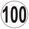 PLACA V-4 LÍMITE DE VELOCIDAD 100KMH