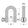 GRILLETE RECTO M14 28x56MM 650KG