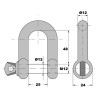 GRILLETE RECTO M12 25x48MM 520KG
