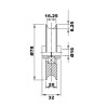 POLEA RUEDA "U" 80X16MM
