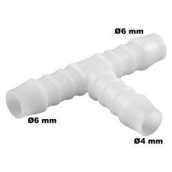 EMPALME T DE NYLON 6-4-6MM