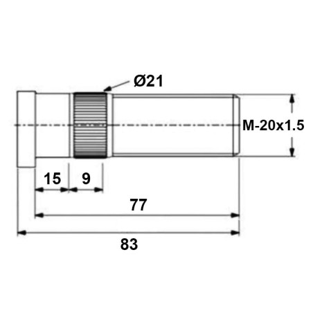 ESPÁRRAGO M-20X1.5X77