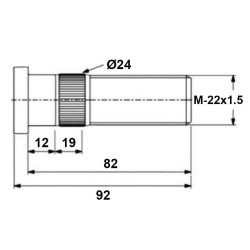 ESPÁRRAGO M-22X1.5X82