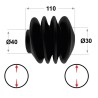 FUELLE DE GOMA 110xØ40/30 4P
