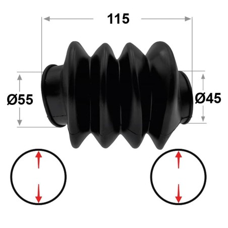 FUELLE DE GOMA 115xØ55/45 4P