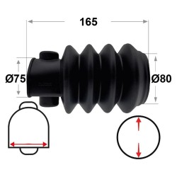 FUELLE DE GOMA 165xØ75/80 4P