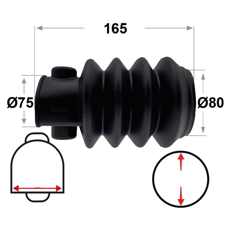 FUELLE DE GOMA 165xØ75/80 4P