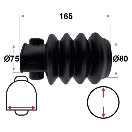 FUELLE DE GOMA 165xØ75/80 4P