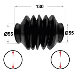 FUELLE DE GOMA 130xØ55/55 5P