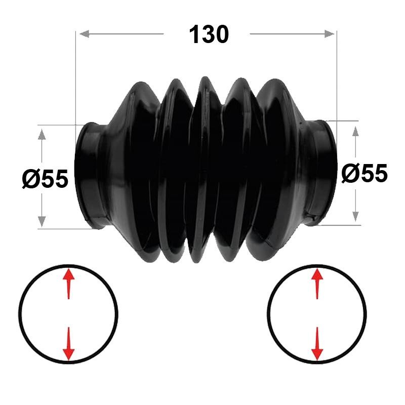 FUELLE DE GOMA 130xØ55/55 5P