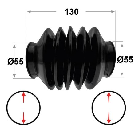 FUELLE DE GOMA 130xØ55/55 5P
