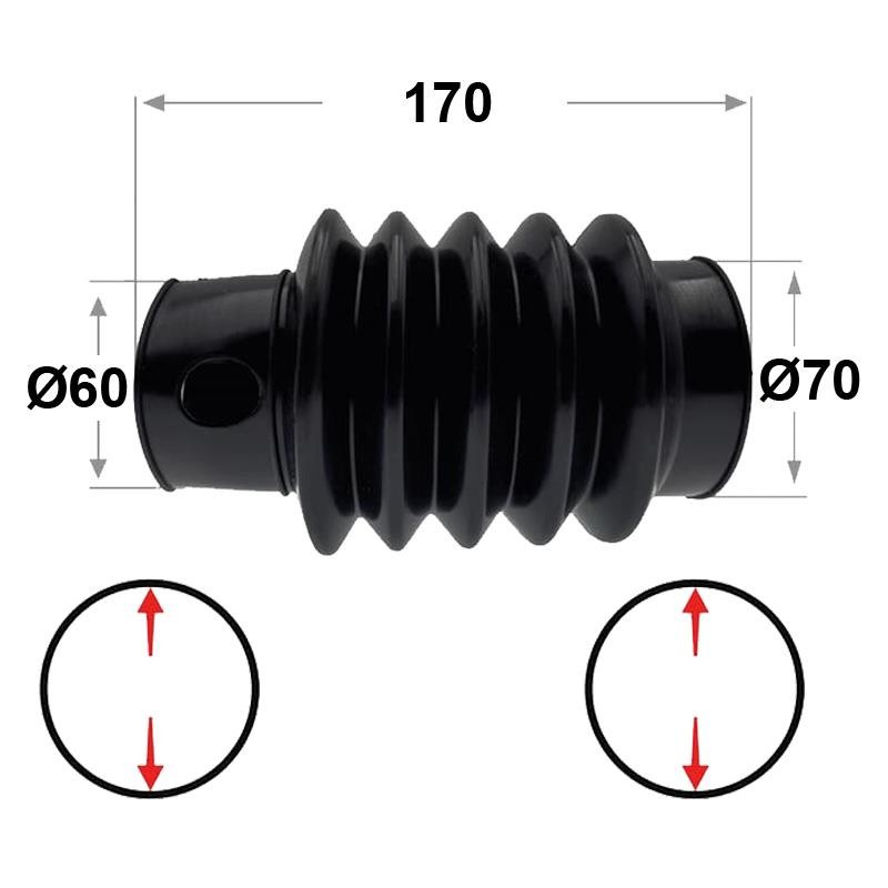 FUELLE DE GOMA 170xØ60/70 5P