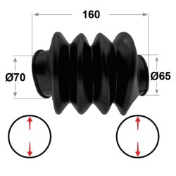 FUELLE DE GOMA 160xØ70/65 4P