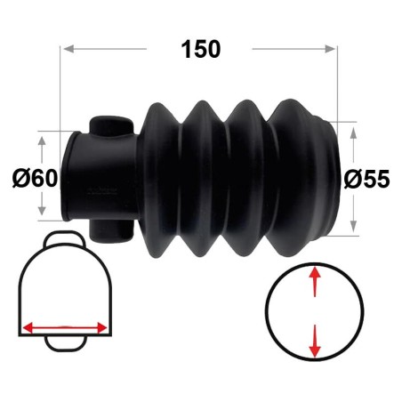 FUELLE DE GOMA 150xØ60/55 4P