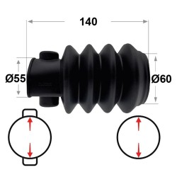 FUELLE DE GOMA 140xØ55/60 4P