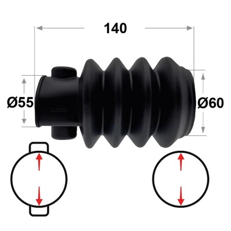 FUELLE DE GOMA 140xØ55/60 4P