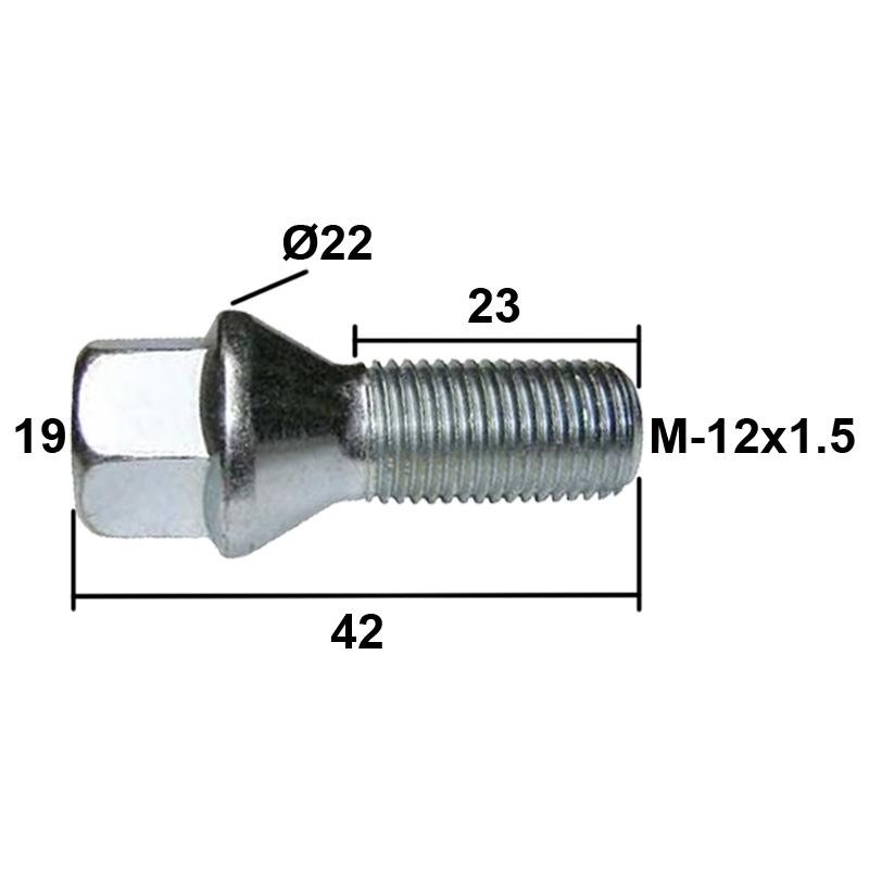 TORNILLO CÓNICO M-12X1.5X23