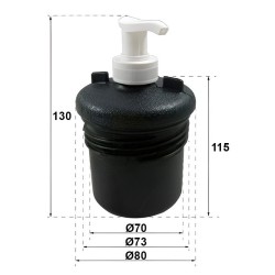 PORTAJABÓN PLÁSTICO NEGRO 250ML