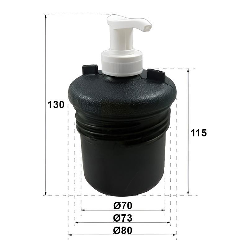 PORTAJABÓN PLÁSTICO NEGRO 250ML