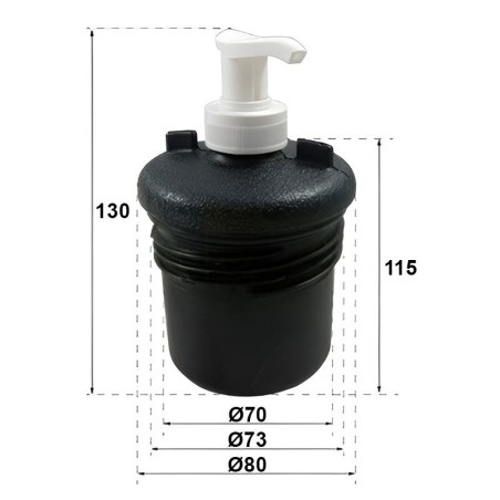 PORTAJABÓN PLÁSTICO NEGRO 250ML