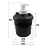 PORTAJABÓN PLÁSTICO NEGRO 250ML