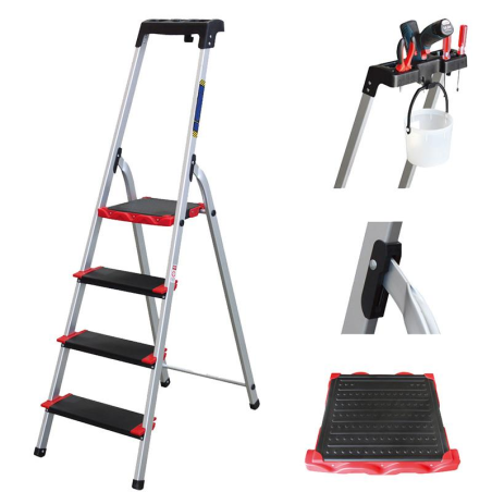 ESCALERA PLEGABLE DE 4 PELDAÑOS