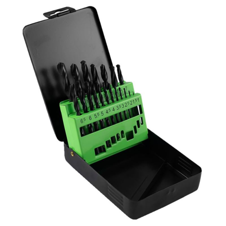 ESTUCHE DE 19 BROCAS 1-10MM HELICOIDALES