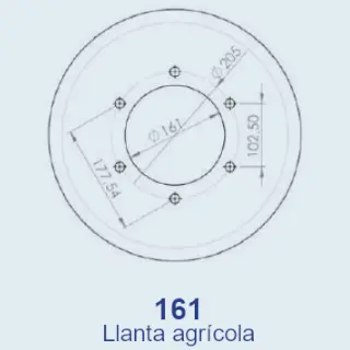 Ataque de llanta 161mm Ataque de llanta 161mm