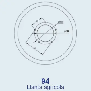 Ataque de llanta 94mm Ataque de llanta 94mm