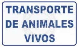 [030653] Placa 30X20 Cm. Trans. Animales Viv. Plastico