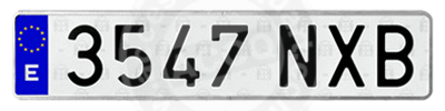[ACQ9862] Placa Matricula Chapa
