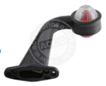 [R10] Piloto Galibo Acodado Blanco/Rojo 120Mm