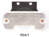 [R34/1] Piloto Galibo Led Rectangular Blanco Con Soporte Y Luz