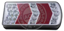 [R4LEDD] Piloto Derecho Led 5 Servicios 228X106X40Mm (90 Cm Cable)