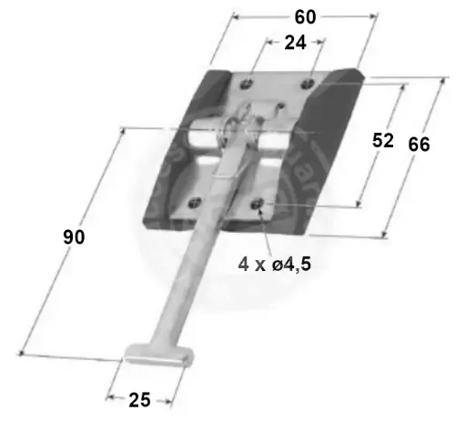 [RPM-2] Sujetapuertas Abatible Macho