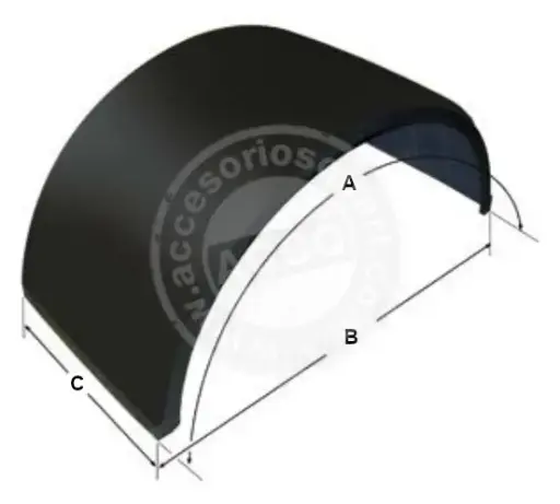[TA13] Guardabarro Plastico 450X860X1350